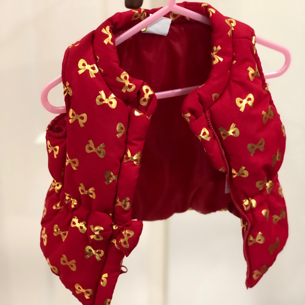 Red infant puffy jacket